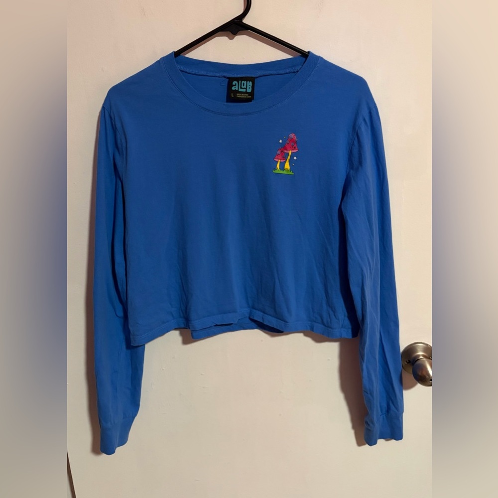A. Lab Dita the Wizard Blue Crop Long Sleeve Shirt